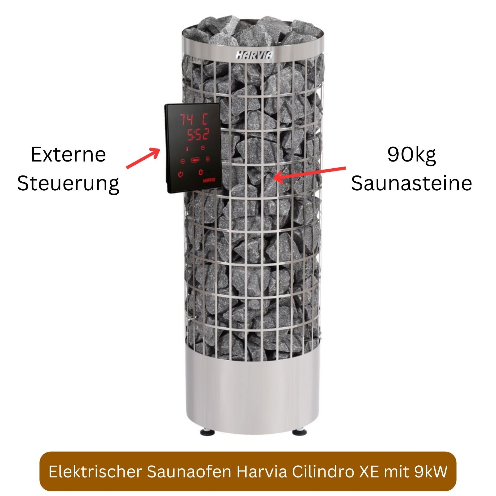 Elektrischer Saunaofen Harvio Cilindro XE 9kW