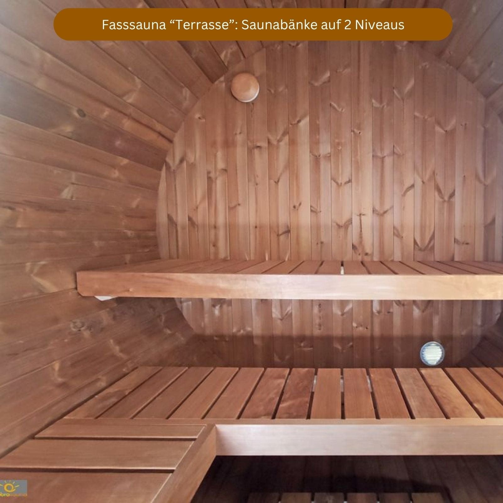 Fasssauna "Terrasse" für 2 Personen