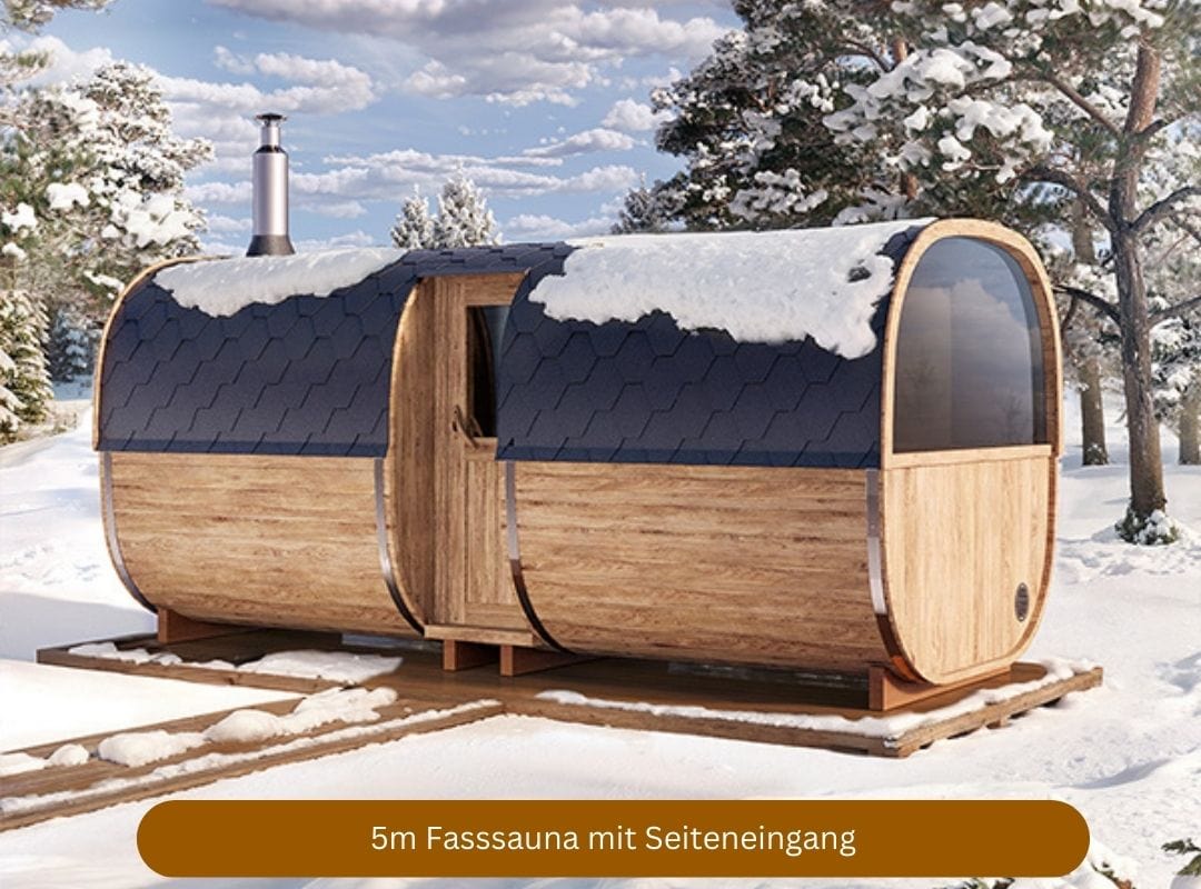 5m Sauna mit Seiteneingang