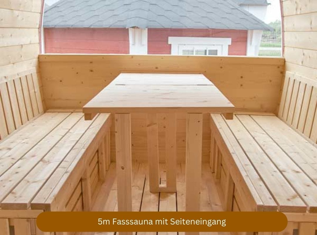 5m Sauna mit Seiteneingang