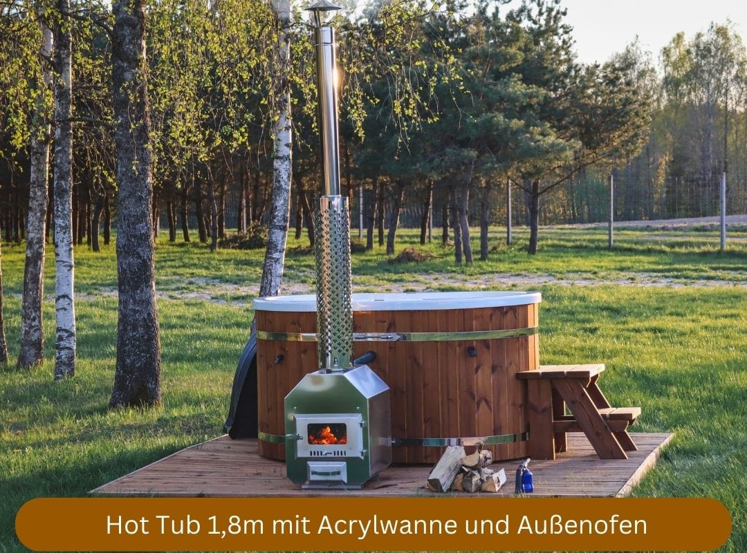 Acryl Hot Tub mit Aussenofen