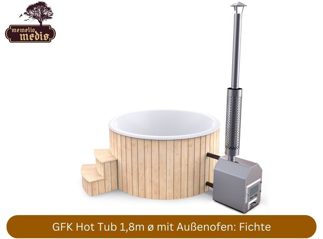 GFK Hot Tub mit externem Ofen