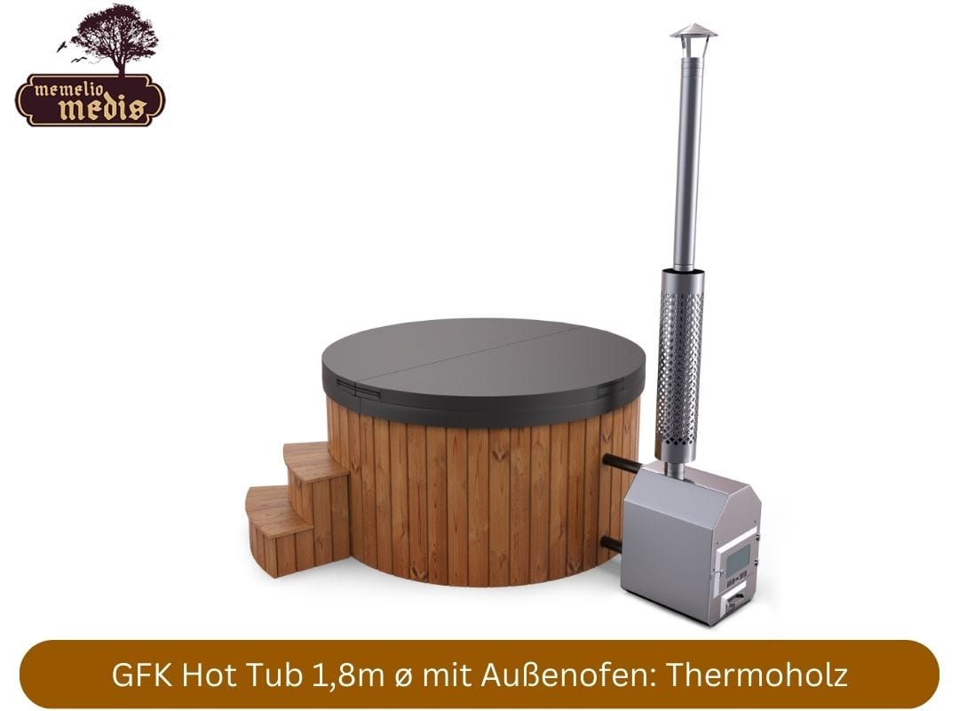 GFK Hot Tub mit externem Ofen