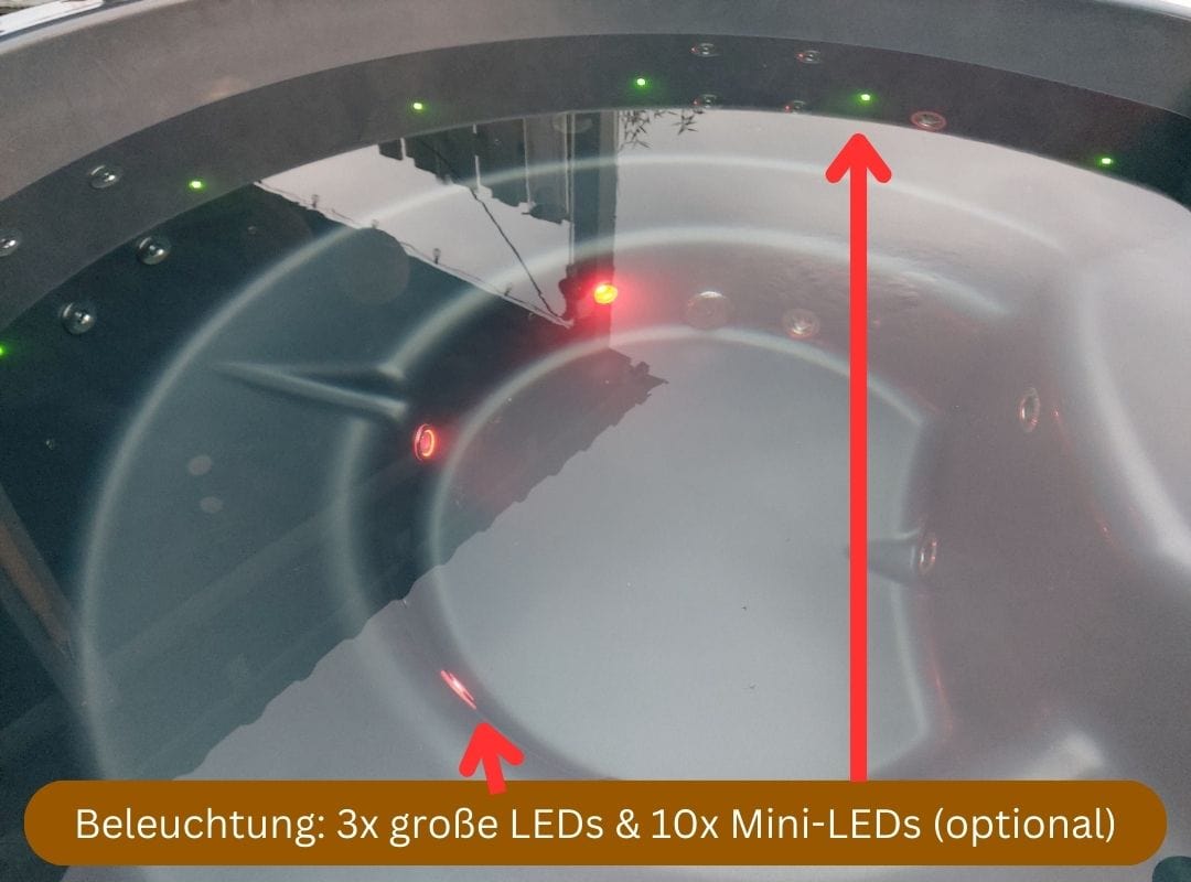 Memelwood Hot Tub mit LED Beleuchtung