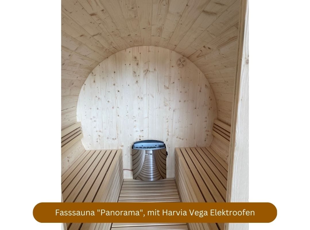 Fasssauna mit Elektroofen